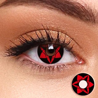 (-1.00 ถึง -6.00) คอนแทคเลนส์คอสเพลย์ Mankyou Sharingan 2 ชิ้น ต่อ 1 คู่