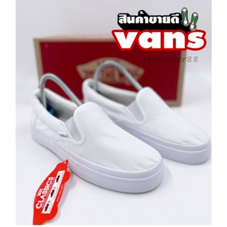 [ขายดี]🥇รองเท้าผ้าใบVans Slip On (เผื่อ1ไซส์)👟👟รองเท้าสีตารางขาวดำ รองเท้าทำงาน รองเท้ากีฬา การันตีคุณภาพ