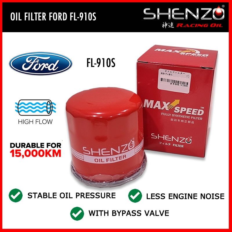 Shenzo High Flow กรองน้ํามันสําหรับ Ford Fiesta Kuga Focus Mondeo Carnival FL910S Performance กรองน้
