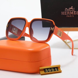 ใหม่ แว่นตากันแดด ขนาดใหญ่ หรูหรา ไล่โทนสี แบรนด์ HERMES แฟชั่นสําหรับผู้หญิง ผู้ชาย 3094