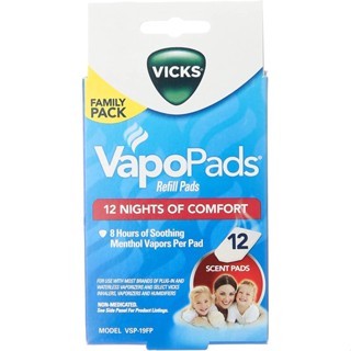 Vicks Vapo Pad Family Pack แผ่นวิค กล่องละ 12ชิ้น