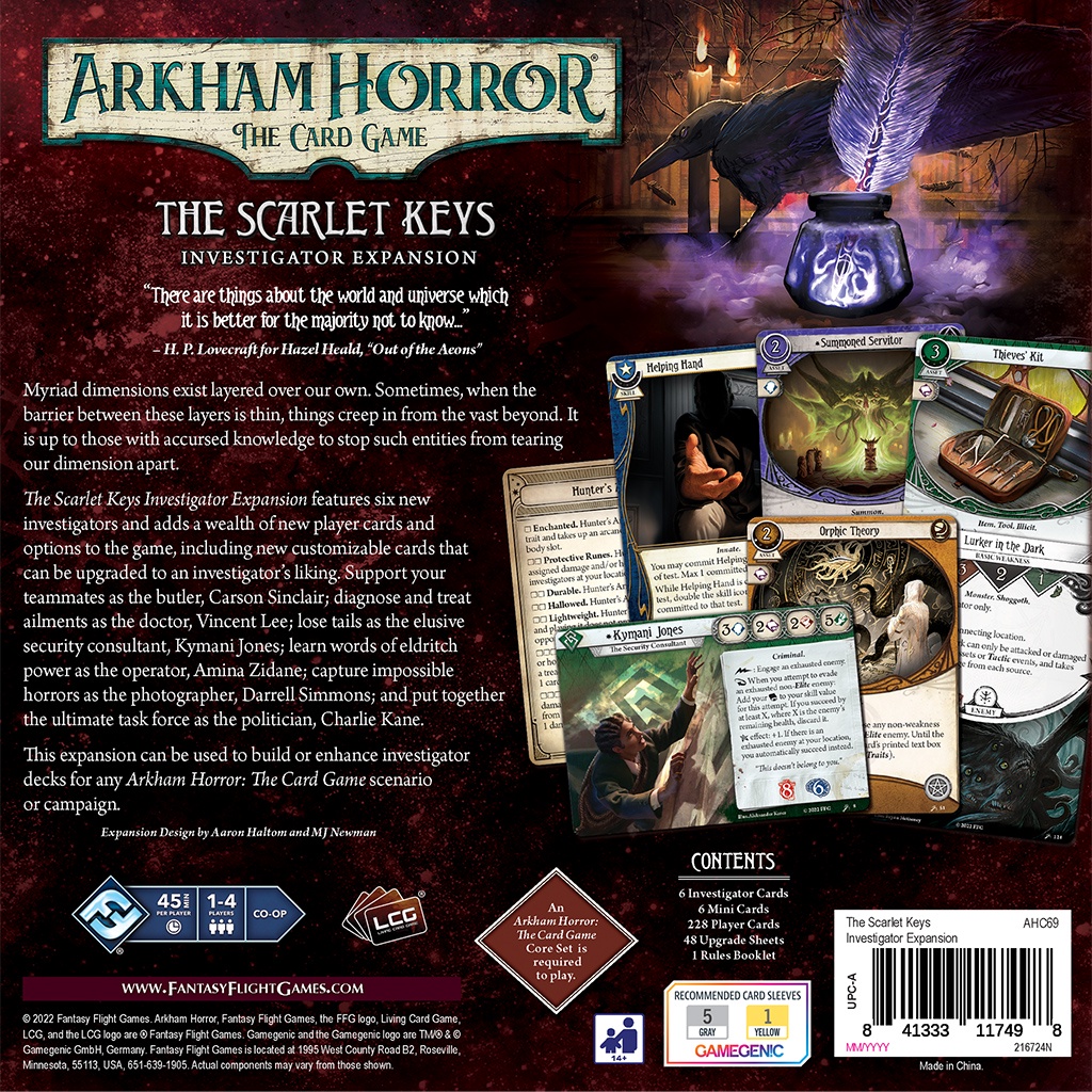 Arkham Horror: The Card Game: The Scarlet Keys Investigator Expansion - รูปที่ 2