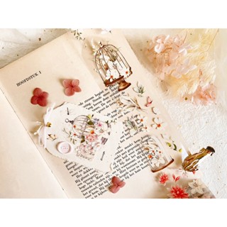 Heyday STATIONERY Pretty Happy Paperie Le Jardin เทป PET วารสาร Bujo สมุดไดอารี่ งานฝีมือ สไตล์วินเทจ สําหรับตกแต่ง DIY