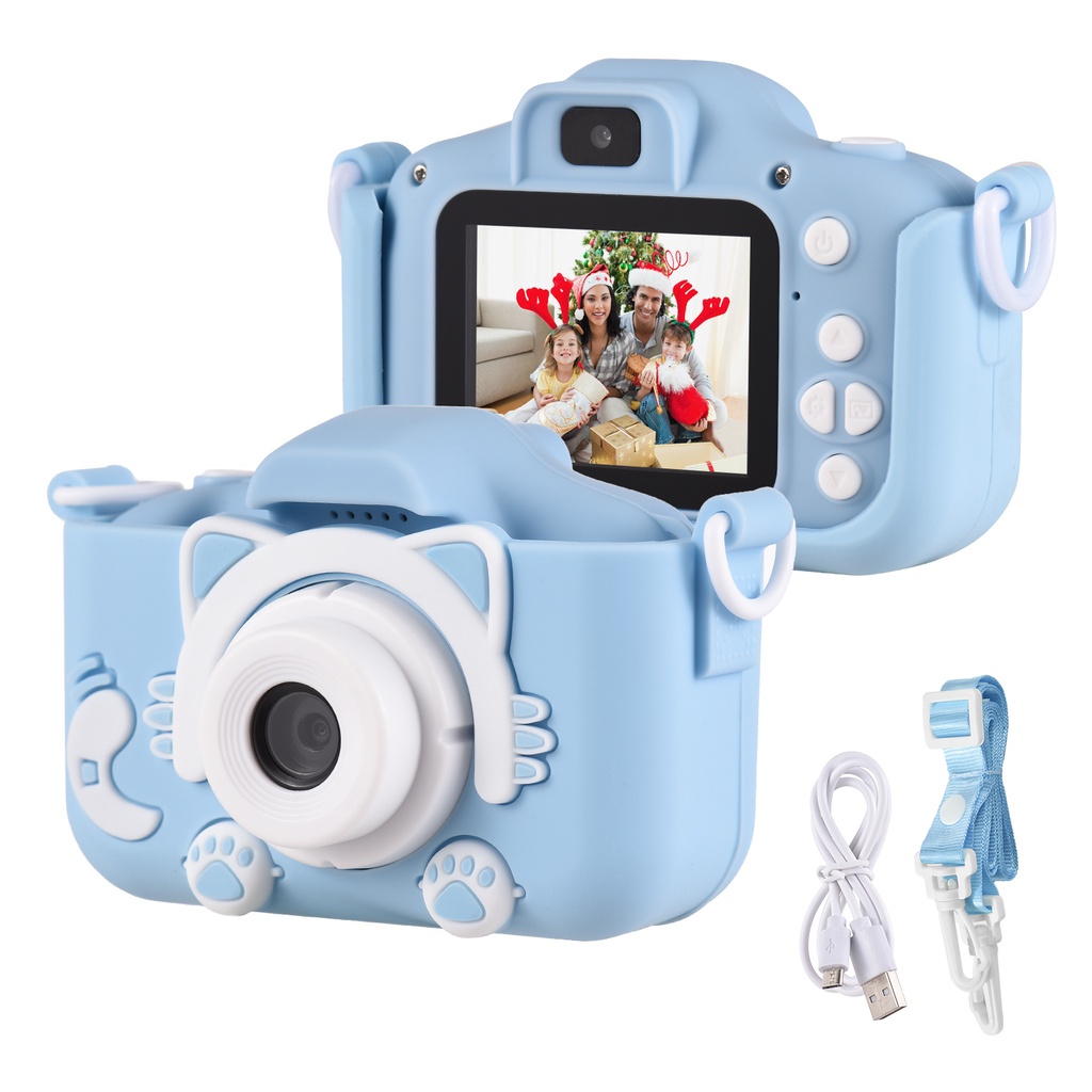 【จัดส่งด่วนในพื้นที่】 Andoer กล้องดิจิทัล 1080P ขนาดเล็ก หน้าจอ IPS 2.0 นิ้ว แบตเตอรี่ในตัว กรอบรูปน