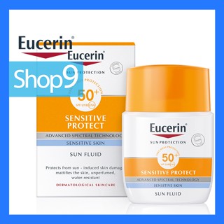 Eucerin Sun Fluid Mattifying Face SPF50+ 50ml หมดอายุ 2024 ยูเซอรีน ซัน ฟลูอิค 50 มล