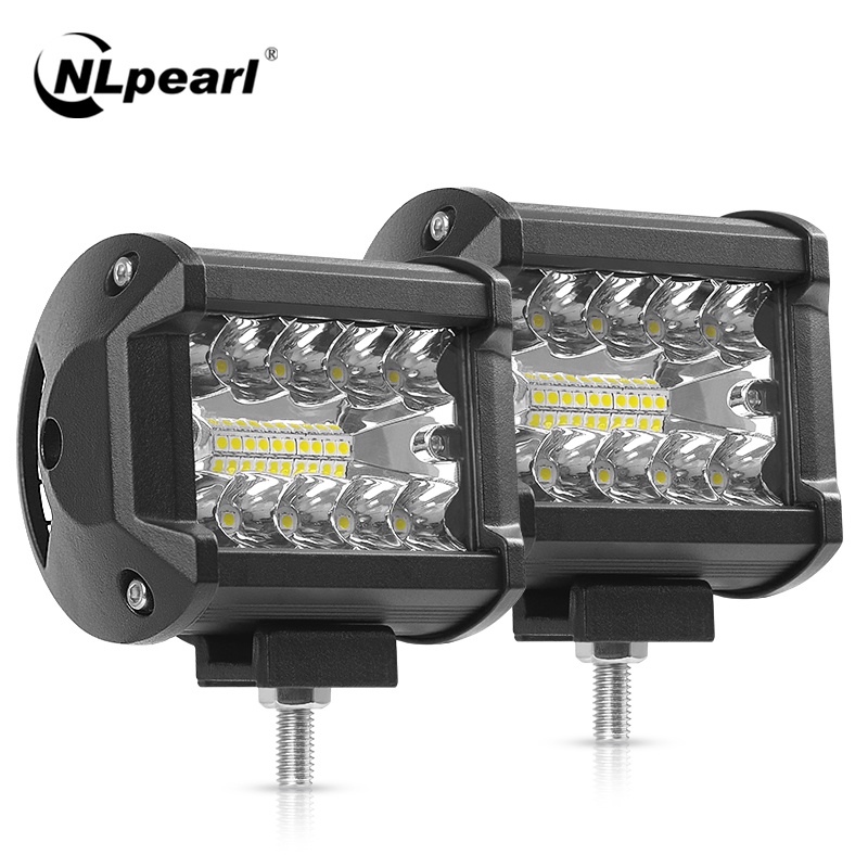 Nlpearl Light Bar/Work Light 60W 4'' 7'' LED Work Light Bar Offroad Truck Tractor 4x4 SUV ATV Fog Li