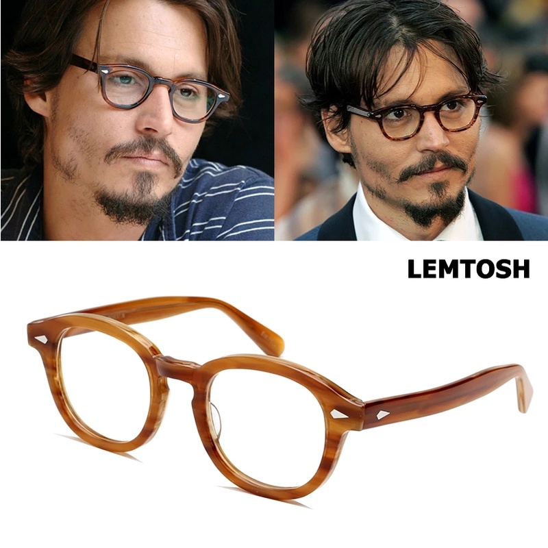 กรอบแว่นตา acetate แบบ vintage ในสไตล์ johnny depp พร้อมดีไซน์ stemout