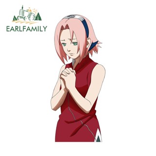 Earlfamily สติกเกอร์ ลายการ์ตูนอนิเมะ SAKURA 13 ซม. X 5.6 ซม. สําหรับติดตกแต่งรถยนต์ แล็ปท็อป กีตาร์ รถบรรทุก