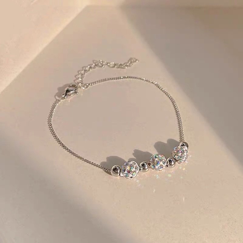 ss410 Sweetssparkles  สร้อยข้อมือ กำไลเกาหลี ฝังคริสตัล จำนวน 1 เส้น