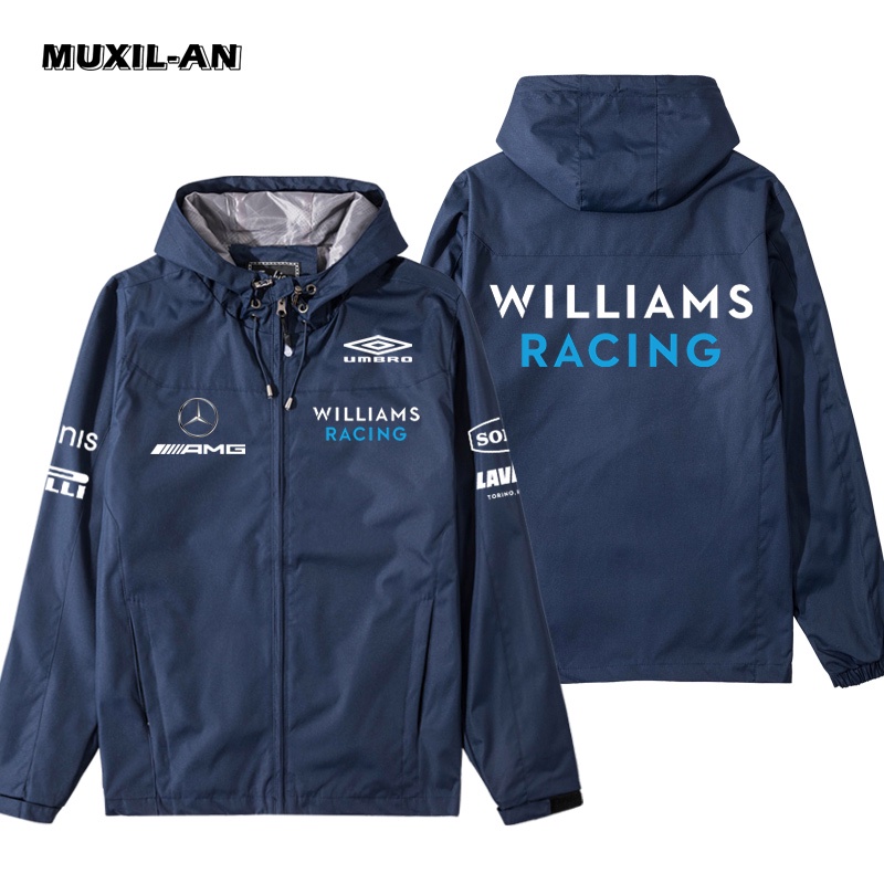 F1 ชุดแข่ง Williams Mercedes-Benz Fleet Jacket เสื้อแจ็คเก็ตผู้ชายผู้หญิงรถเสื้อผ้าทํางานรถโลโก้แจ็ค