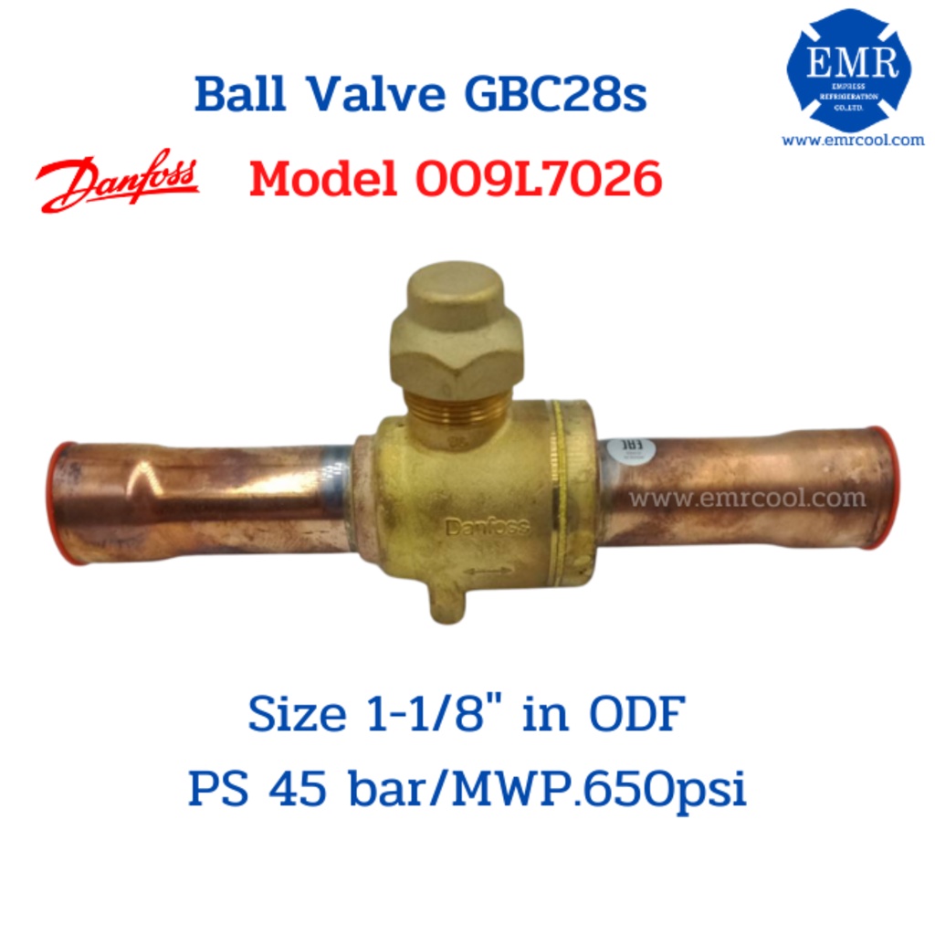 DANFOSS DANFOSS Shut-off ball valve GBC 28 S, 1-1/8 (009L7026)