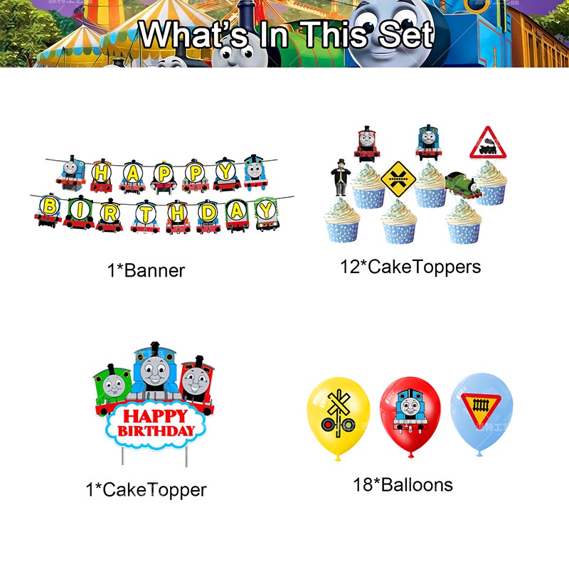 ผ้าปูโต๊ะ ลายรถไฟโทมัส และเพื่อนรัก แบบใช้แล้วทิ้ง สําหรับเด็ก - รูปที่ 6