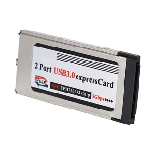 อะแดปเตอร์แปลง USB 3.0 2 พอร์ต ความเร็วสูง 34 มม. PCMCIA สําหรับแล็ปท็อป โน้ตบุ๊ก