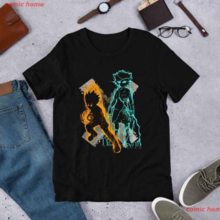 comic home Hunter X Hunter Ready To Fight Essential Hooded Casual Summer Tops Teens Clothes Streetwear T Shirt เสื้อยืดผ