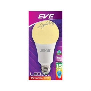 หลอด LED EVE A60 SUPER SAVE 15 วัตต์ WARMWHITE E27