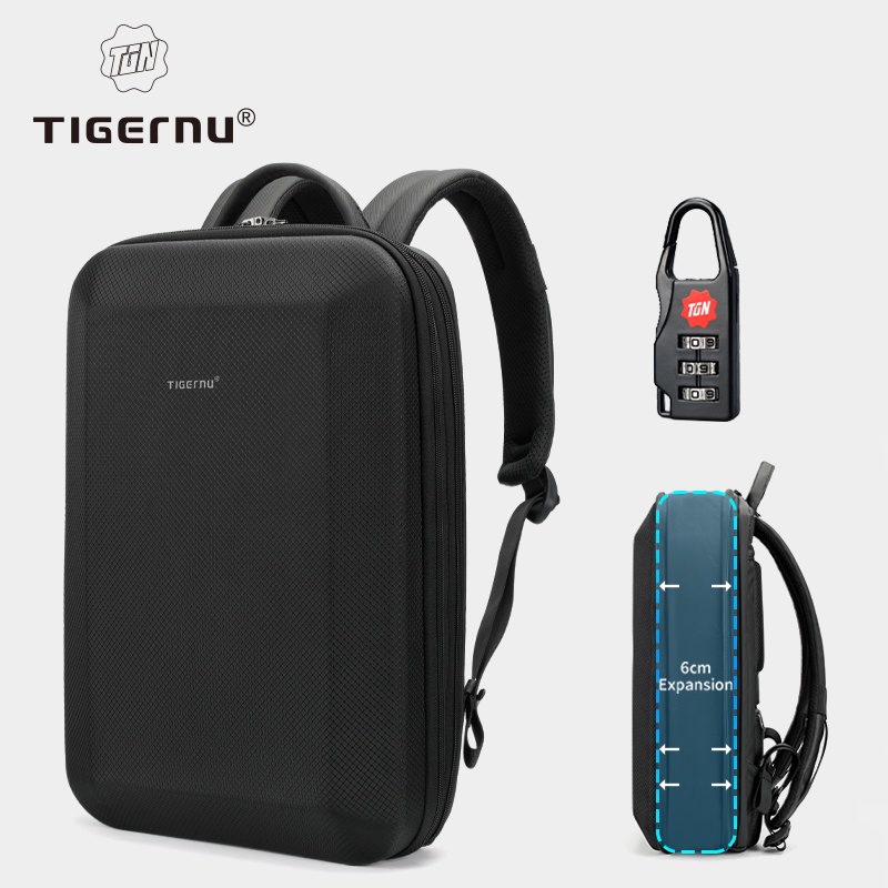 TIGERNU ไทเกอร์นู กันขโมยธุรกิจ 15.6-17 นิ้วแล็ปท็อปกระเป๋าเป้สะพายหลังกันน้ําขย