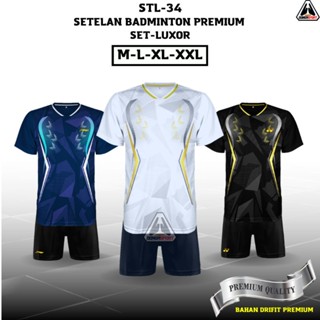 Stl-24 ชุดสูท BADMINTON พรีเมี่ยม ลักเซอร์ พิมพ์ลาย BADMINTON สําหรับผู้ใหญ่