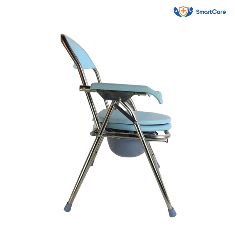 เก้าอี้นั่งถ่าย แสตนเลส สุขภัณฑ์เคลื่อนที่ สุขาคนป่วย ส้วมผู้ป่วย ส้วมคนแก่ ส้วมเคลือนที่ แข็งแรงที่สุด รุ่น AA228 T1X2