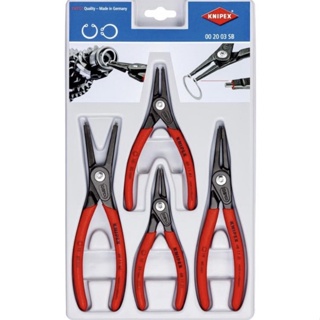 ชุดคีมหุบ-คีบถ่างเเหวนล็อคสลัก  KNIPEX NO.00 20 03 SB Precision Circlip Pliers Set Factory Gear By Gear Garage