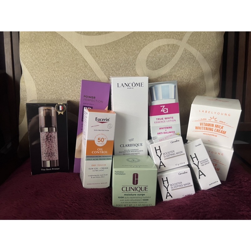 Clinique moisture surge 100H / Eucerin sun protection