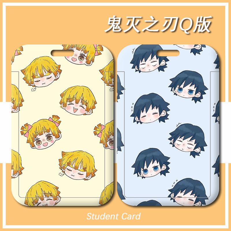 Demon Slayer น่ารักรุ่นคู่ ID Card Holder นักเรียน ID Card Work ID Card Case