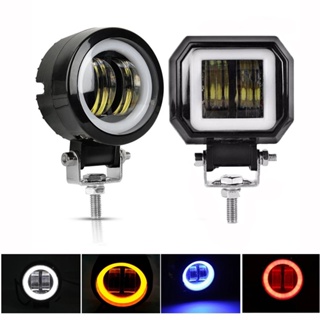 New 1PC 3Inch 20W 12V24V LED Work Lights Waterproof Square Angel Eyes Driving Pods Offroad Car Boat LED Bar Light ATV 65