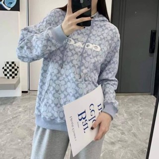 ผ้าสำลีๆๆๆ! ! !พร้อมส่ง 🧥 Sweater Coach 💥เสื้อแขนยาวมีฮู๊ด งานปัก