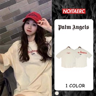 palm angels เสื้อยืดแขนสั้น Palm angel  1 สี  ตัวอักษรสีลายดอกไม้ ginkgo Palm An gels เสื้อยืดผู้ชาย เสื้อยืดผู้หญิง ชุดคู่รัก เสื้อยืด oversize เสื้อยืดเท่ๆ เสื้อยืดคอกลม