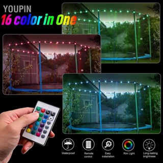 Youpin ไฟแทรมโพลีน Led กันน้ํา 16 สี พร้อมรีโมตคอนโทรล สําหรับกลางคืน 2 ชิ้น