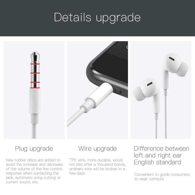 Kuulaa ใหม่ ชุดหูฟังอินเอียร์ แบบมีสาย type-c รองรับการควบคุมระดับเสียง สําหรับ iPhone Xiaomi Huawei