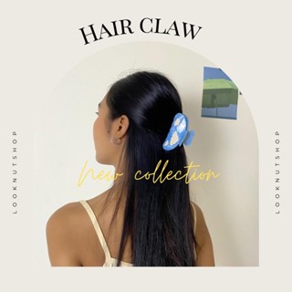 looknutshop กิ๊บหนีบผมลายก้อนเมฆ Hair claw sky cloud ☁️