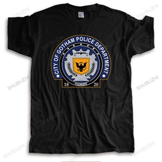 เสื้อแฟชั่นผญ ผู้ชายใหม่เสื้อยืดแขนสั้น Gotham City ตํารวจเสื้อยืดแขนสั้น GCPD SWAT Gotham แฟชั่นผ้าฝ้ายแบรนด์เสื้อยืดหอ