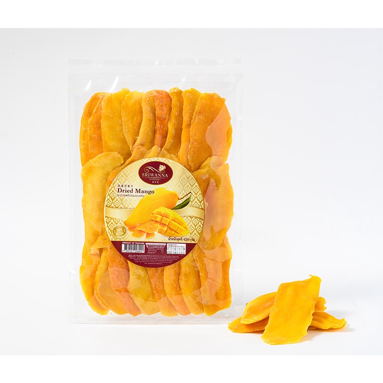 ศรีวรรณา มะม่วงอบแห้ง 450 กรัม 1 แถม 1 (Sriwanna Soft Dried Mango 450 g. Buy1Get1Free)