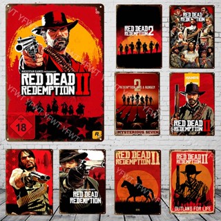 โปสเตอร์โลหะดีบุก ลาย Red Dead Redemption Classic Game ขนาด 20x30 ซม. สําหรับตกแต่งห้องนอน ห้องนั่งเล่น