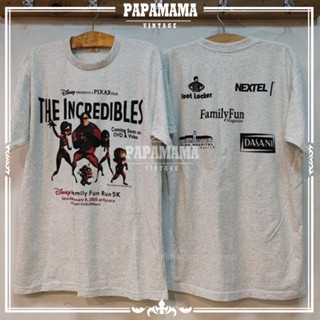 [ THE INCREDIBLE ] Disneys Family Fun Run 5K เสื้อหนัง เสื้อวิ่ง เสื้อการ์ตูน เสื้อวินเทจ papamama vintage shirt