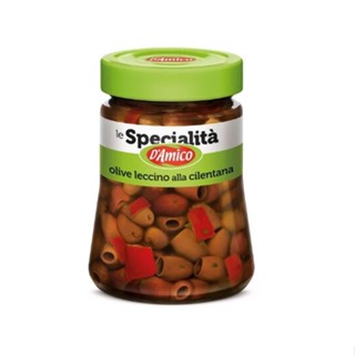 DAmico Leccino Pitted Olives Cilento Style 280g มะกอกไร้เมล็ด