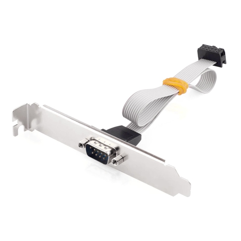 Fuf เมนบอร์ด COM พอร์ต Serial 9Pin DB9 RS232 สายริบบิ้นเชื่อมต่อวงเล็บคอมพิวเตอร์ 9P Baffle Line