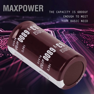 Maxpower ตัวเก็บประจุไฟฟ้า 63V 6800uF 25 × 50 มม. 105 C 2 ชิ้น