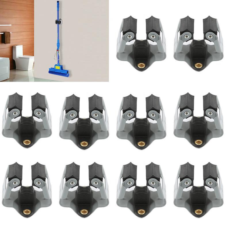 10PCS Broom Hanger Mop Hanging Broom Holder Broom Organizer Grip Clips Wall Mounted Garden Storage R