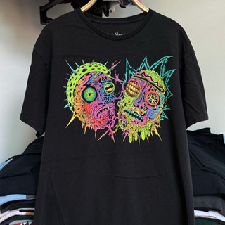 Rick and Morty สวมรอยกราฟฟิตีเสื้อยืดแขนสั้นฮิปฮอปสำหรับผู้ชายและผู้หญิง