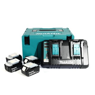 MAKITA MKP3PG184 ชุดแบตเตอรี่ 18 V 6.0Ah x 4 + แท่นชาร์จ x 1 (2 in 1)