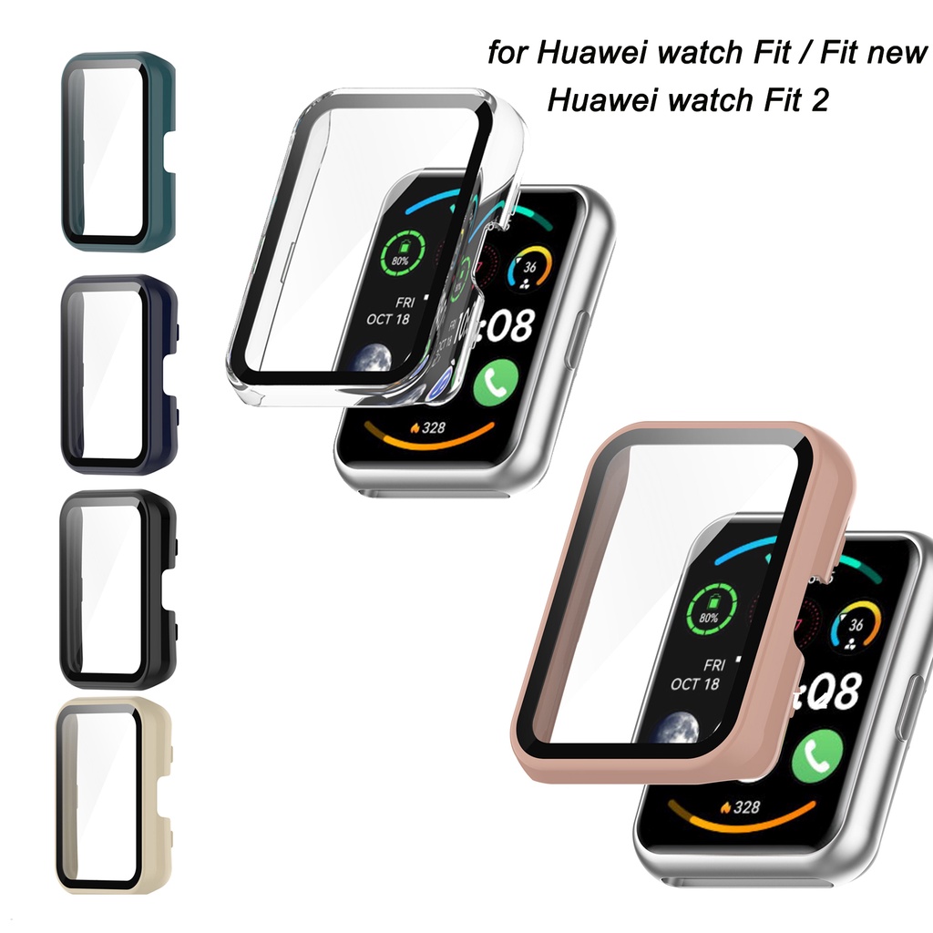 ใหม่ เคสนาฬิกาข้อมือ PC แข็ง กรอบกันชน และกระจกนิรภัย HD กันรอยขีดข่วน สําหรับ Huawei watch Fit2 Fit Special Edition 2
