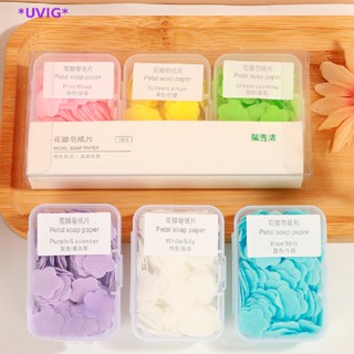 UVIG&gt; 1 Box Portable Paper Cleaning Soaps Hand Wash Soap Papers Scented Slice new