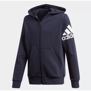 น่ารักมาก！Adidasสำหรับเด็กชายและเด็กหญิงเสื้อแจ็คเก็ตมีฮู้ดกีฬา