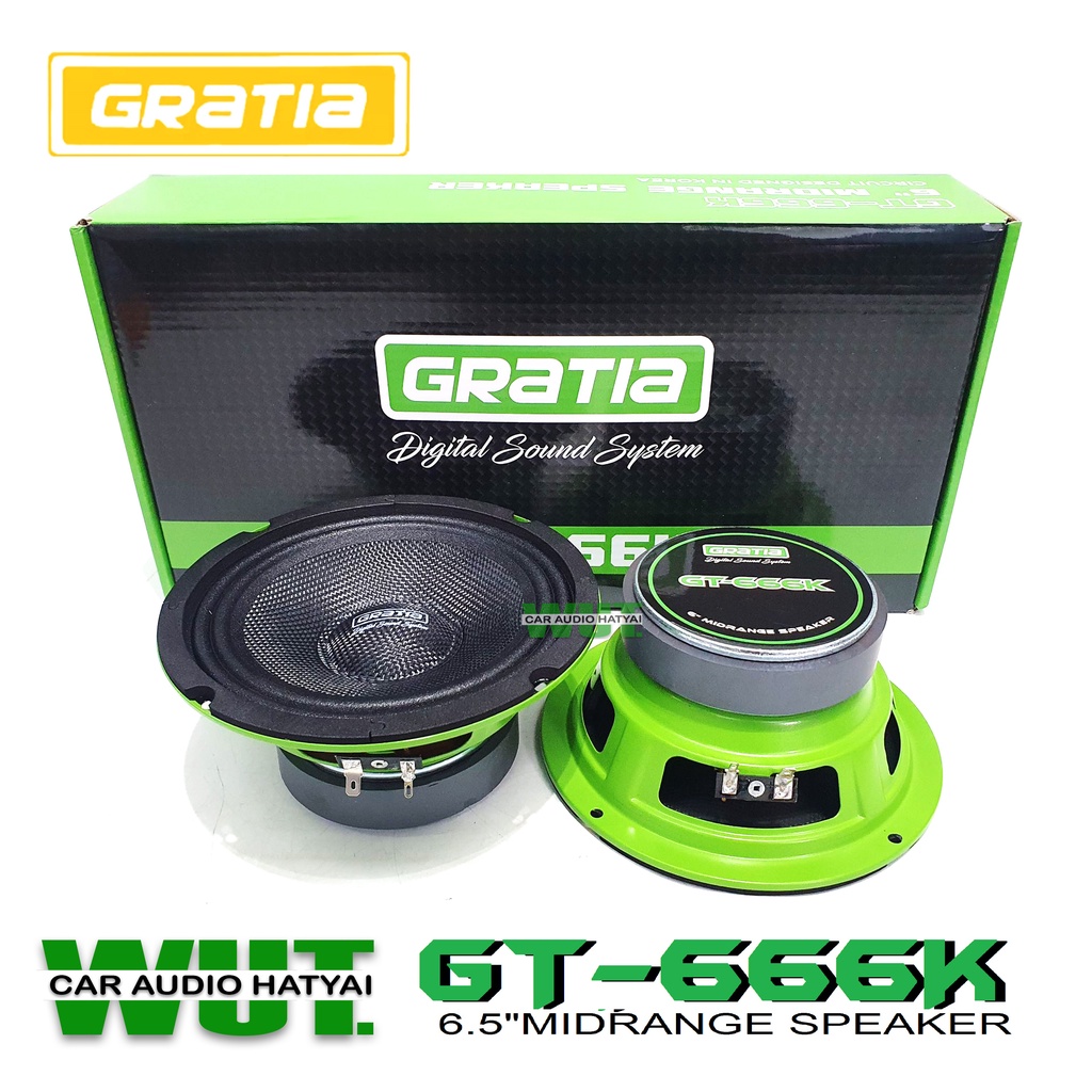 Gratia ลำโพงเสียงกลาง ดอกลำโพง6นิ้ว ลำโพงรถยนต์ เครื่องเสียงรถยนต์ Gratia รุ่น GT-666K =1คู่