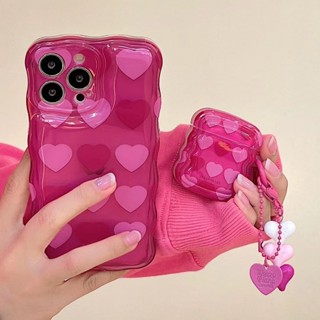 เคสหูฟัง แบบนิ่ม ลายคลื่นดอกกุหลาบ สําหรับ airpods 1 2 3 pro 2