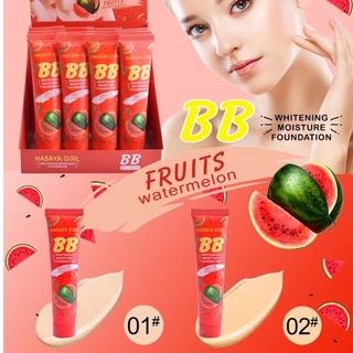 H6079 ครีมแตงโมBB HASAYA GIRL🍉🍉 แบบหลอดบีบ เกลี่ยง่าย กลิ่มหอม