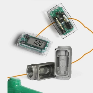 【จัดส่งจากประเทศไทย】PICKZEN Digital Turbine Flow Meter ความแม่นยําสูง Petrol น้ํามันก๊าด Methanol น้ํา 1/1.5/2 นิ้ว Sensor Counter
