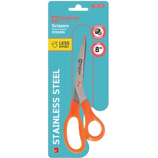 Elephant OFE กรรไกร คละสี กรรไกรสแตนเลส ตราช้าง 5 นิ้ว 6 1/2 นิ้ว 8 นิ้ว 8 1/2 นิ้ว Economy Scissor Neon / Pastel