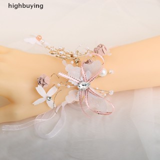 [highbuying] สร้อยข้อมือ สายรัดข้อมือ เพื่อนเจ้าสาว มือ ดอกไม้ งานแต่งงาน งานพรอม เจ้าสาว สินค้าใหม่